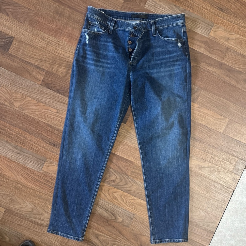 Women's Boyfriend Joe’s Jeans the Niki Mid Rise Distress Stretch Jeans Size 28